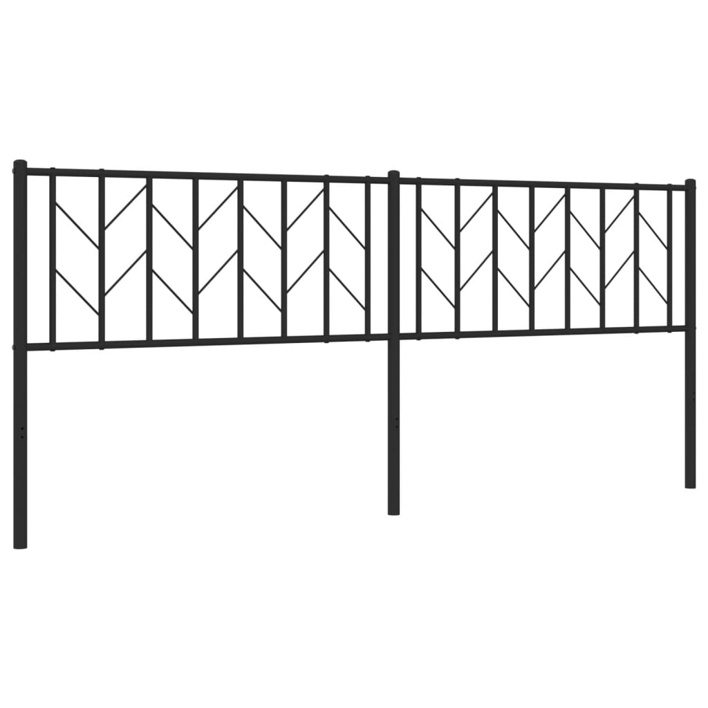 Ersatz-Kopfteil Metall Schwarz 200 cm