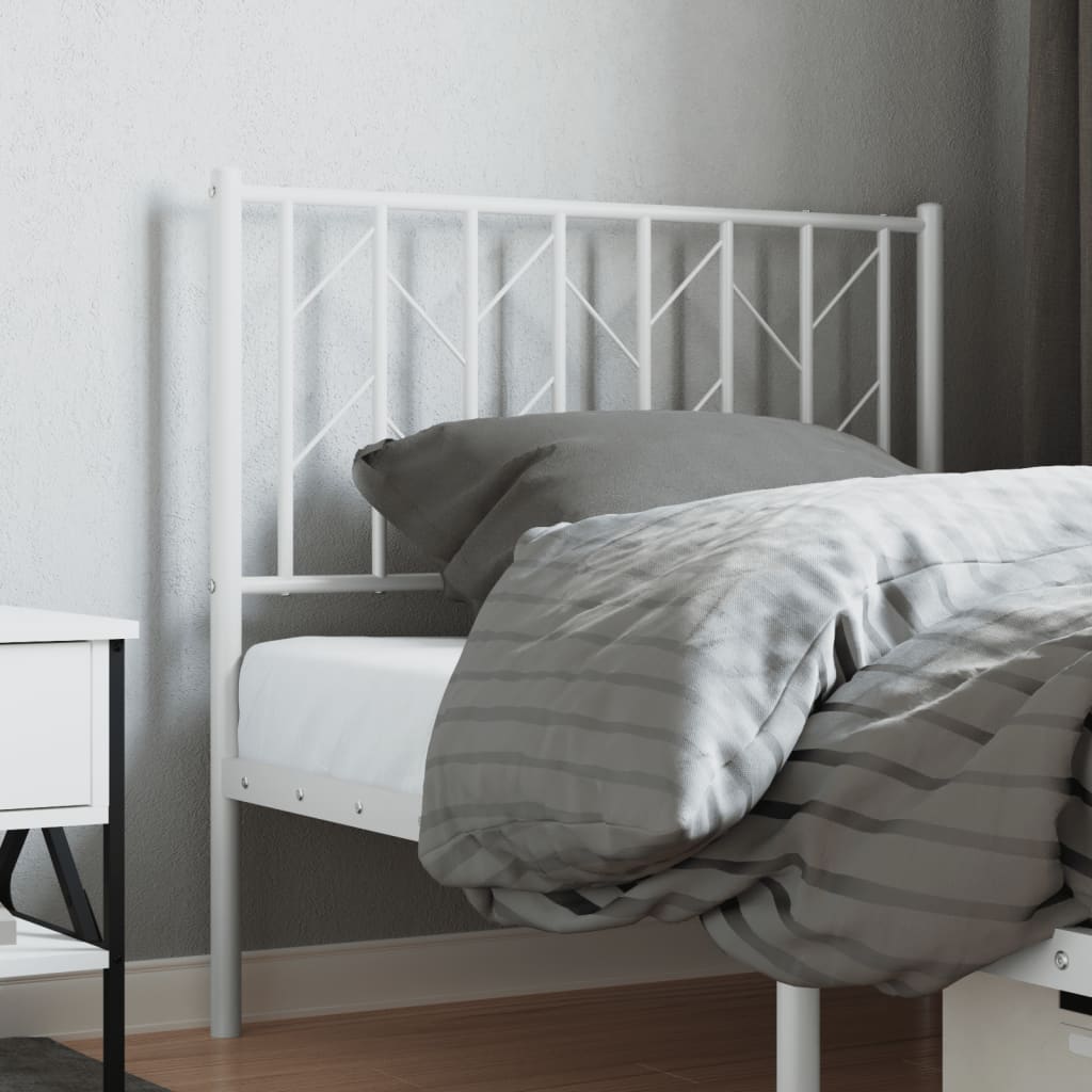Ersatz-Kopfteil Metall Weiß 90 cm