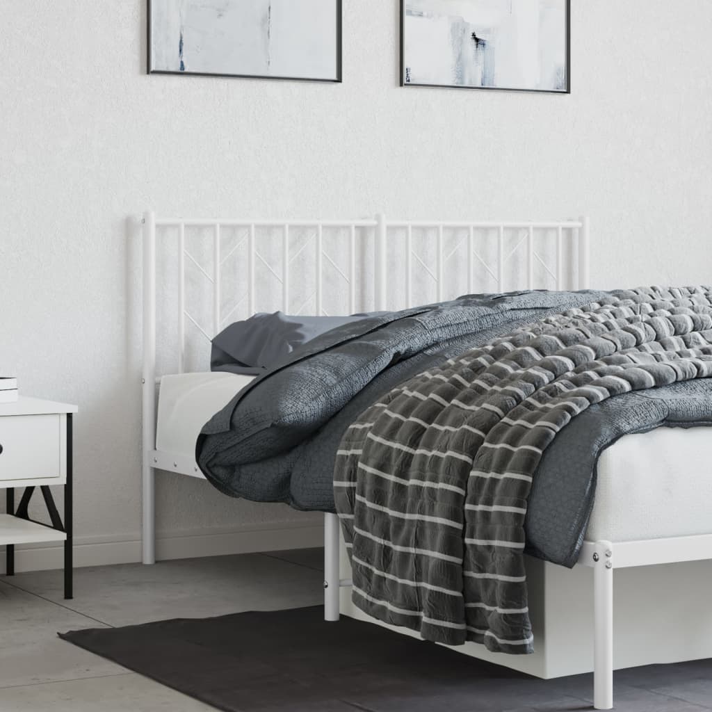 Ersatz-Kopfteil Metall Weiß 135 cm