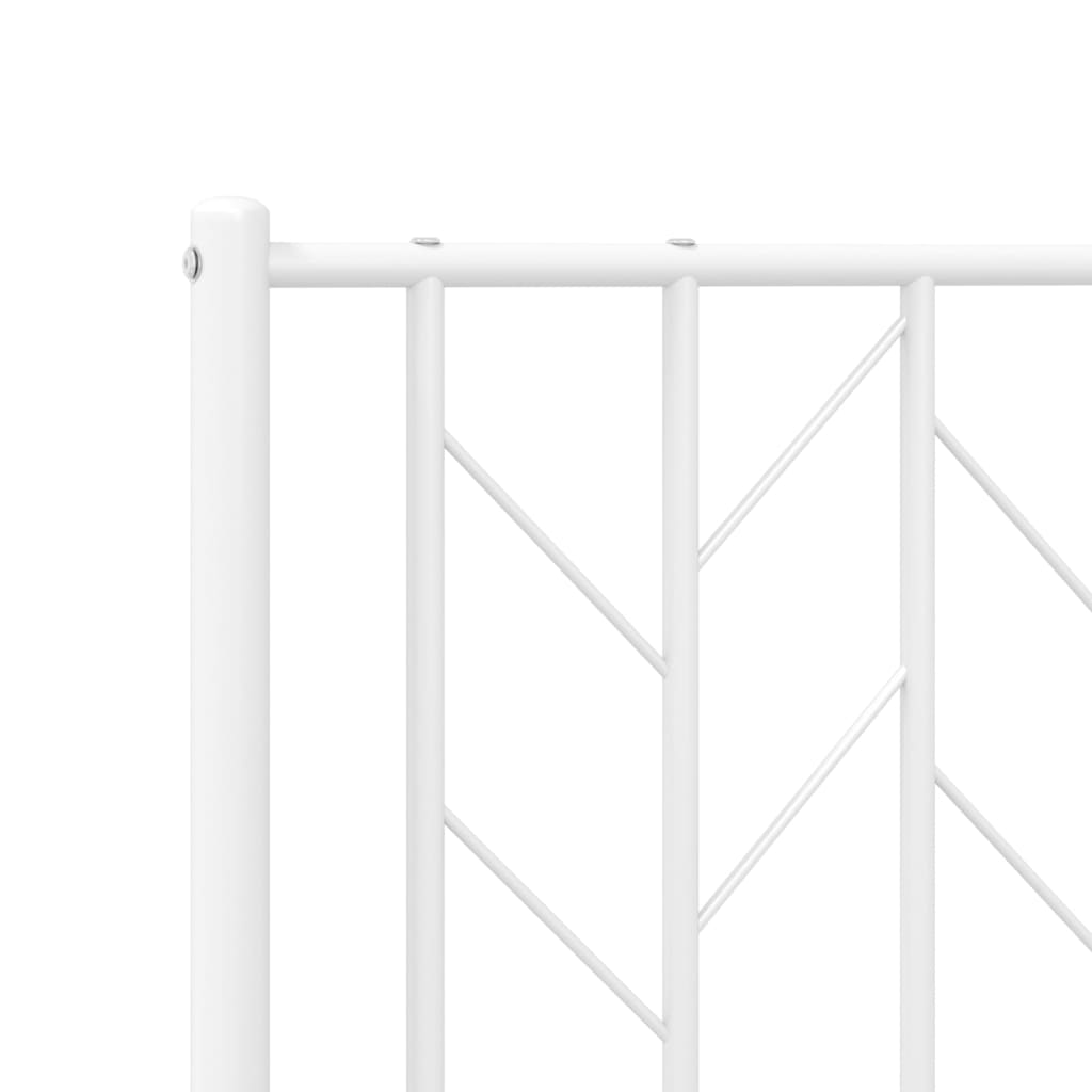 Ersatz-Kopfteil Metall Weiß 135 cm