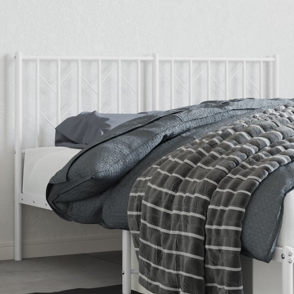 Ersatz-Kopfteil Metall Weiß 135 cm