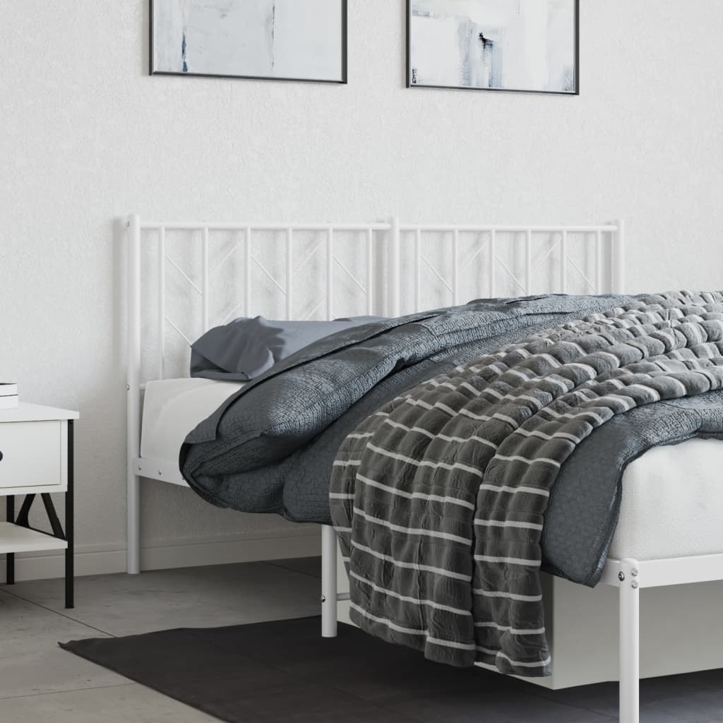 Ersatz-Kopfteil Metall Weiß 150 cm