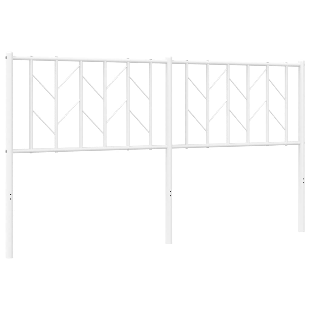 Ersatz-Kopfteil Metall Weiß 160 cm