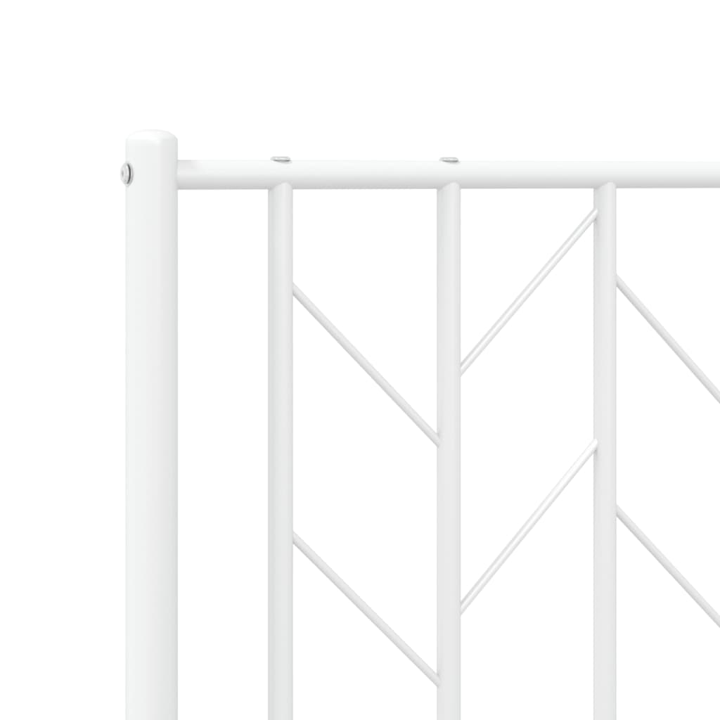 Ersatz-Kopfteil Metall Weiß 180 cm