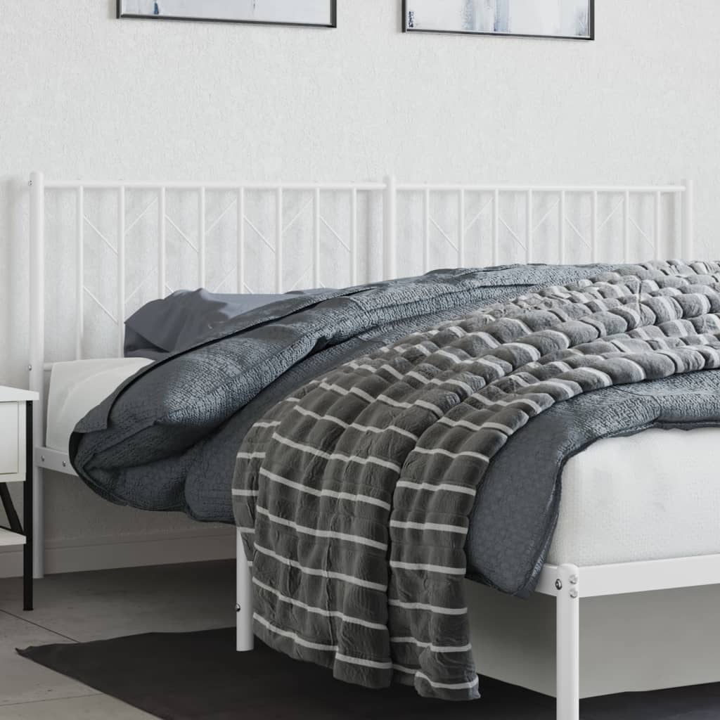 Ersatz-Kopfteil Metall Weiß 180 cm