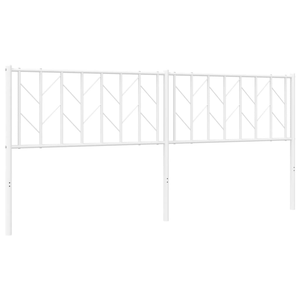 Ersatz-Kopfteil Metall Weiß 193 cm