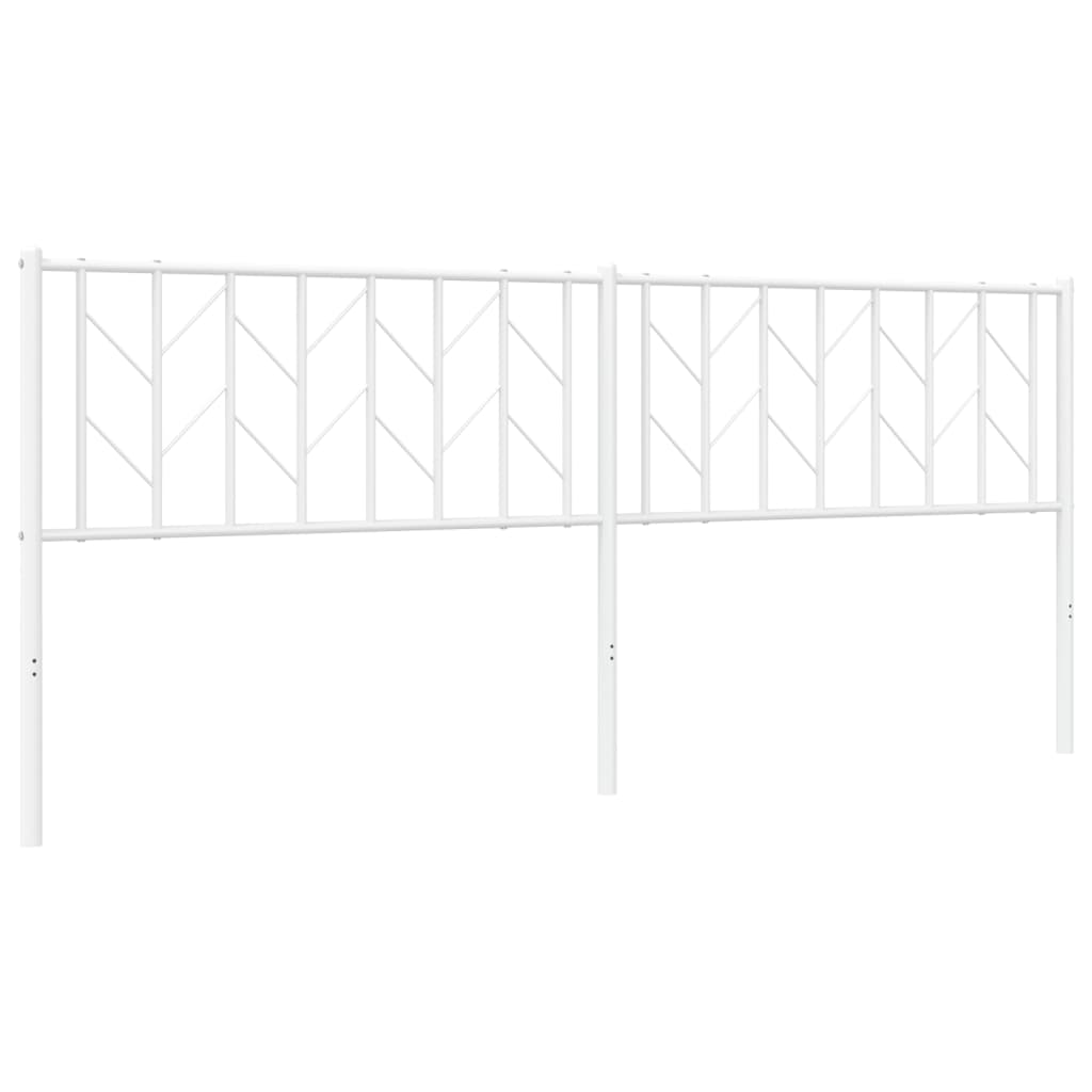 Ersatz-Kopfteil Metall Weiß 200 cm