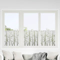 Fensterfolien 4 Stk. Matt Bambus-Muster PVC