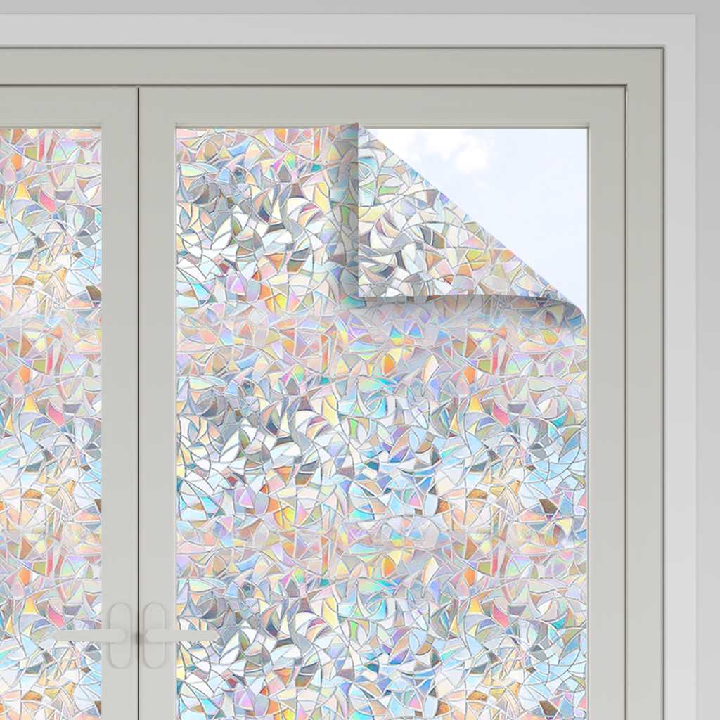 Fensterfolien 5 Stk. Matt 3D Regenbogen-Muster PVC