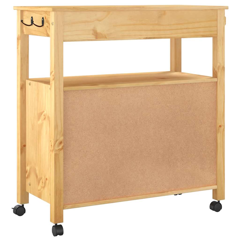 Küchenwagen MONZA 84x40x88,5 cm Massivholz Kiefer