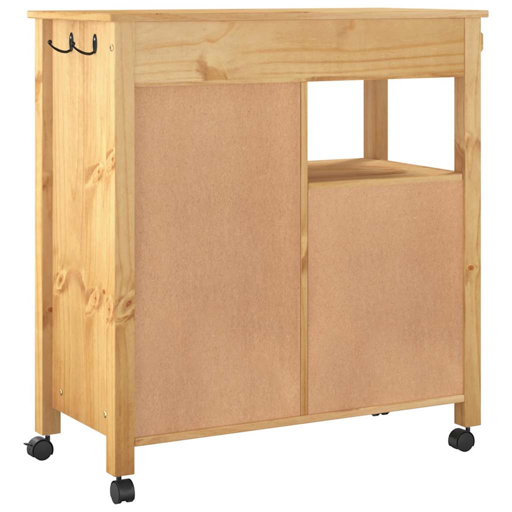 Küchenwagen MONZA 84x40x88,5 cm Massivholz Kiefer
