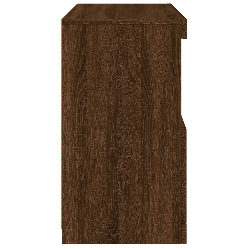 Sideboard mit LED-Leuchten Braun Eichen-Optik 60x37x67 cm