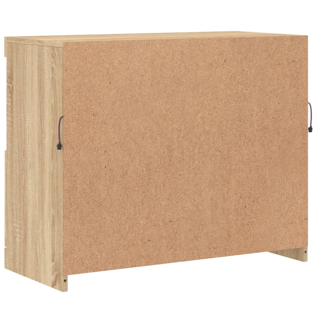 Sideboard mit LED-Leuchten Sonoma-Eiche 81x37x67 cm