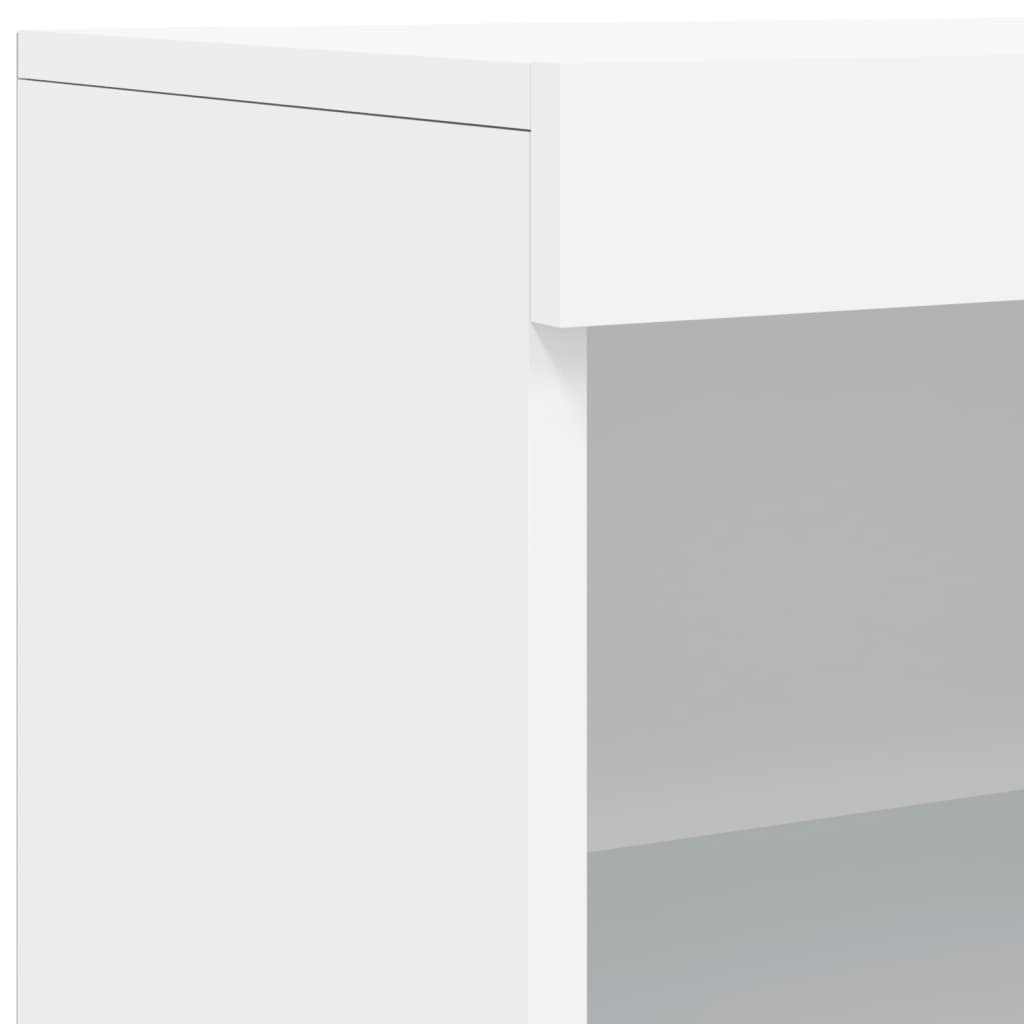 Sideboard mit LED-Leuchten Weiß 60,5x37x100 cm