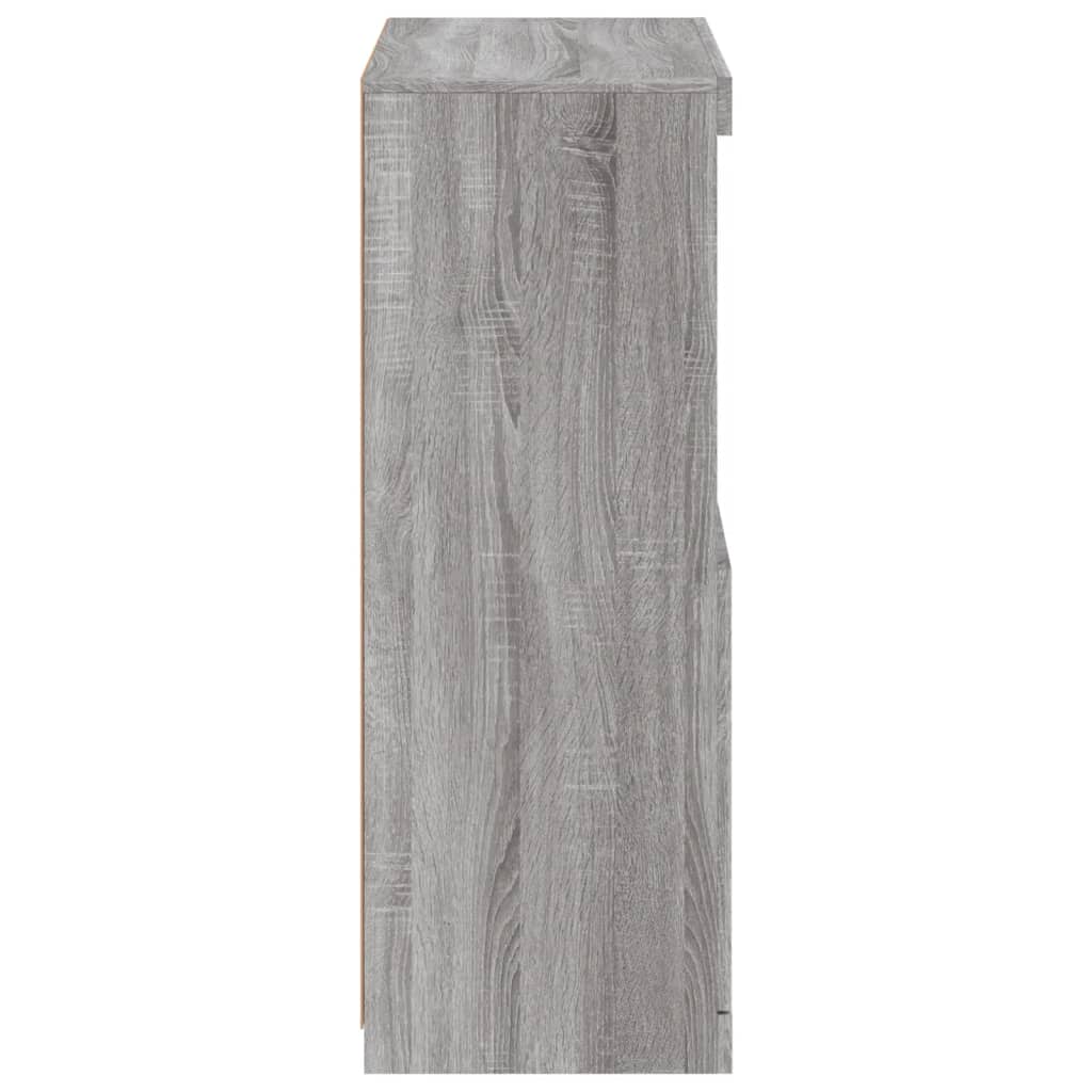 Sideboard mit LED-Leuchten Grau Sonoma 60,5x37x100 cm