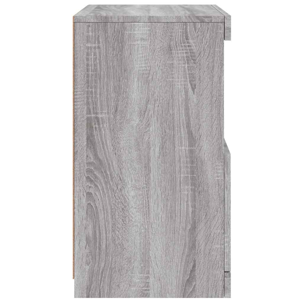 Sideboard mit LED-Leuchten Grau Sonoma 41x37x67 cm