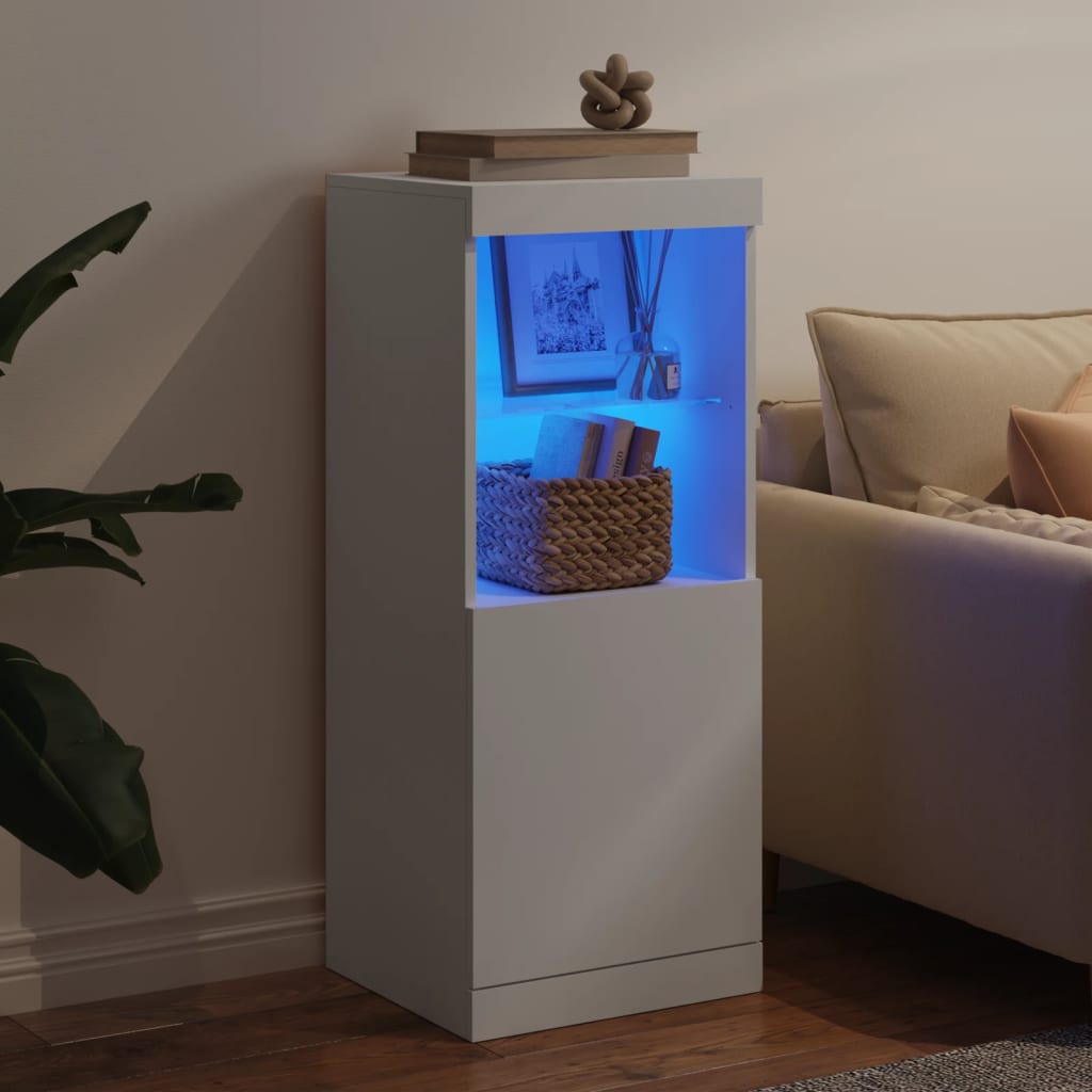 Sideboard mit LED-Beleuchtung Weiß 41x37x100 cm