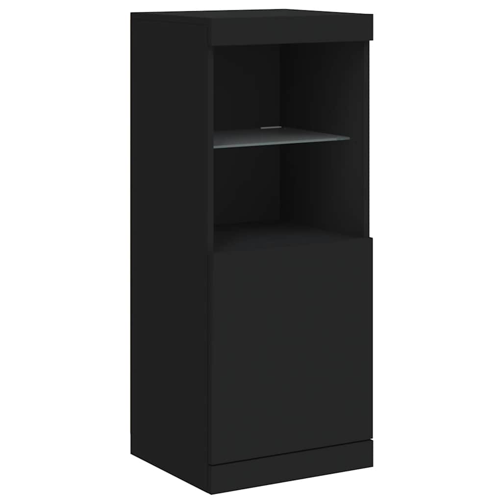 Sideboard mit LED-Leuchten Schwarz 41x37x100 cm