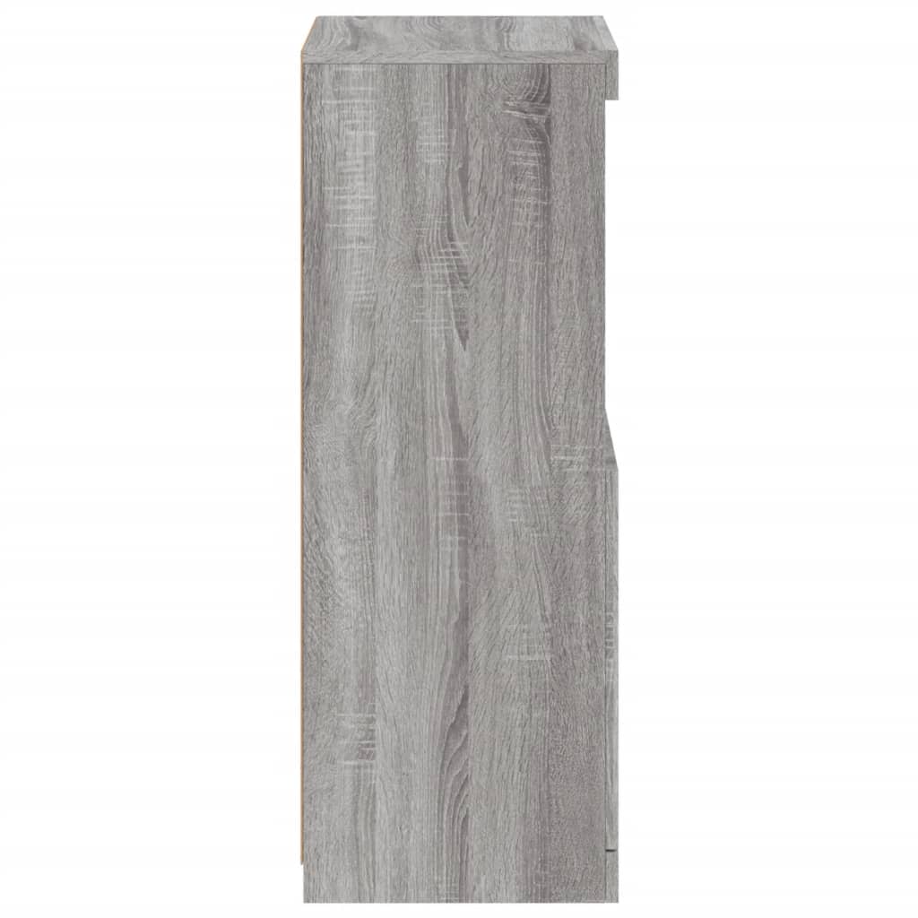 Sideboard mit LED-Leuchten Grau Sonoma 41x37x100 cm