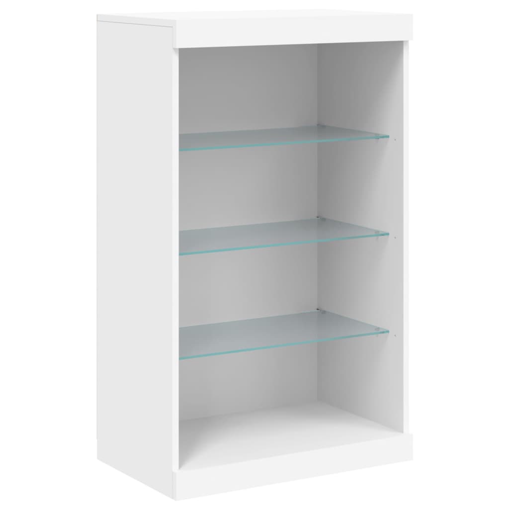 Sideboard mit LED-Leuchten Weiß 60,5x37x100 cm