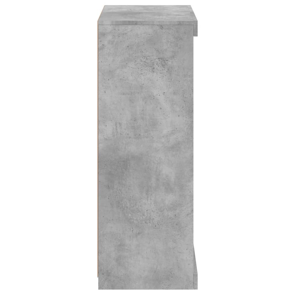 Sideboard mit LED-Leuchten Betongrau 60,5x37x100 cm