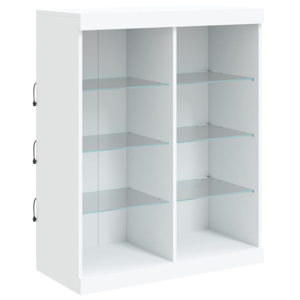 Sideboard mit LED-Leuchten Weiß 81x37x100 cm