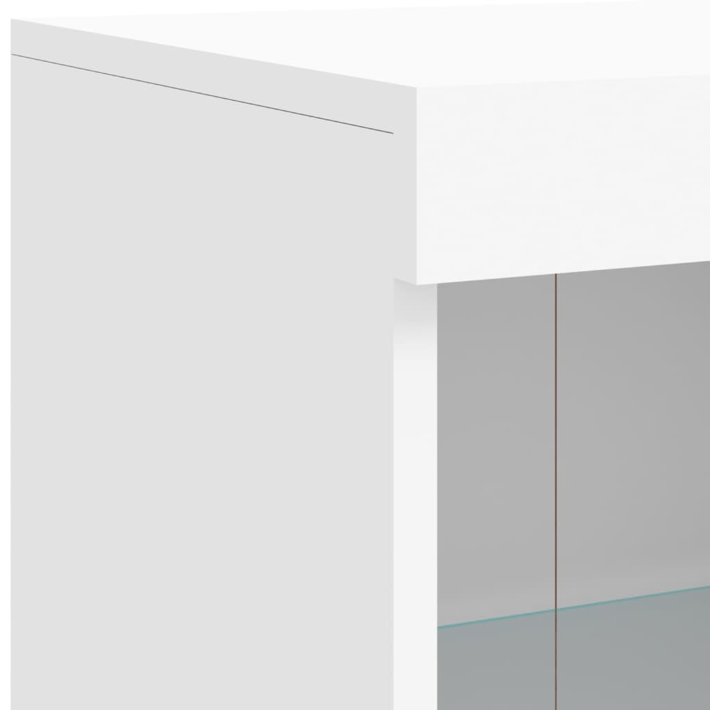 Sideboard mit LED-Leuchten Weiß 81x37x100 cm