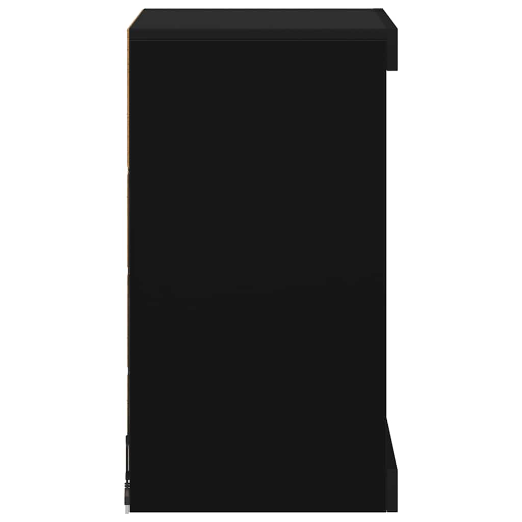 Sideboard mit LED-Leuchten Schwarz 41x37x67 cm