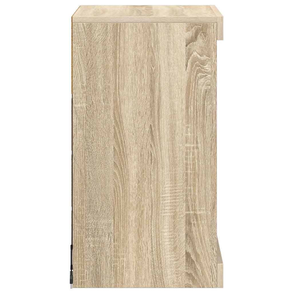 Sideboard mit LED-Leuchten Sonoma-Eiche 41x37x67 cm