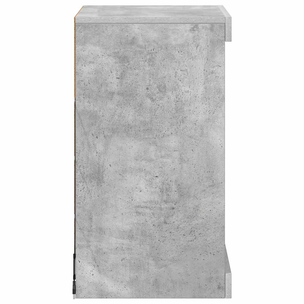 Sideboard mit LED-Leuchten Betongrau 41x37x67 cm
