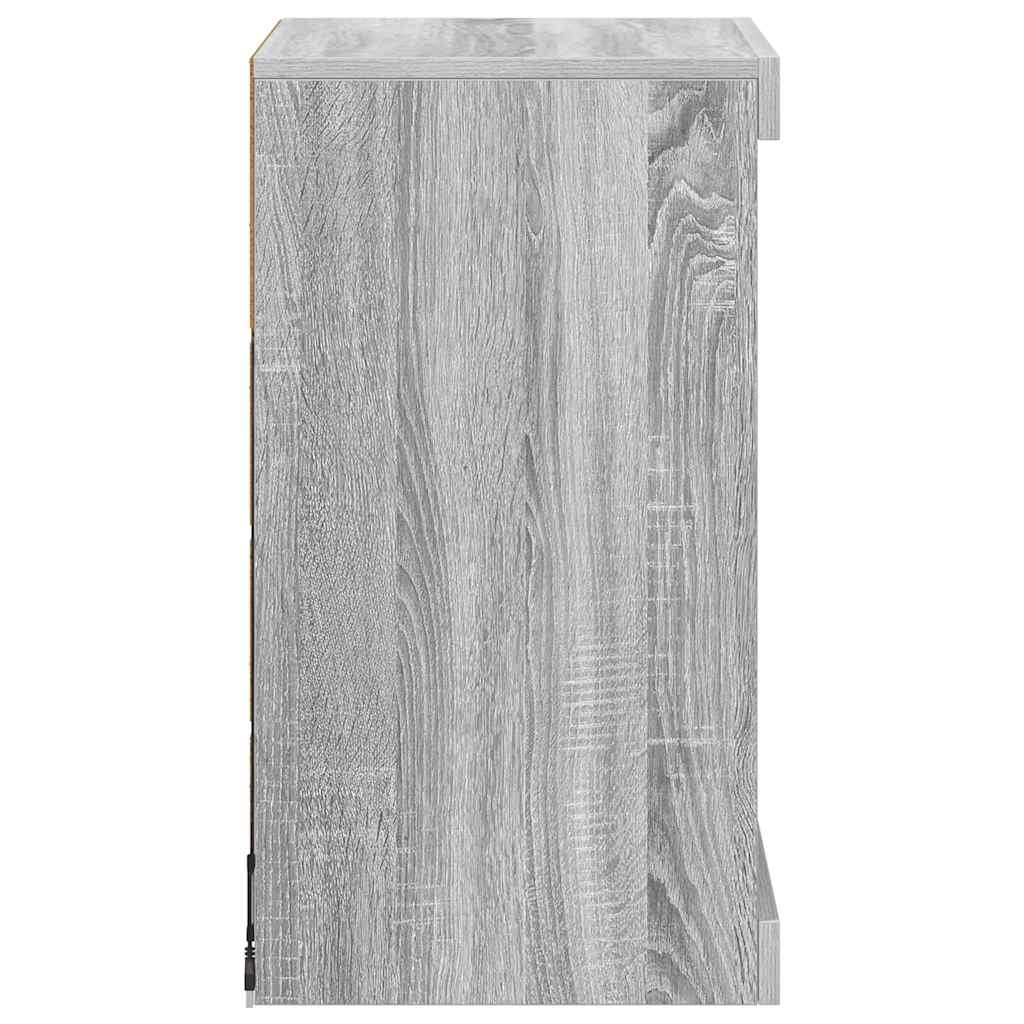 Sideboard mit LED-Leuchten Grau Sonoma 41x37x67 cm