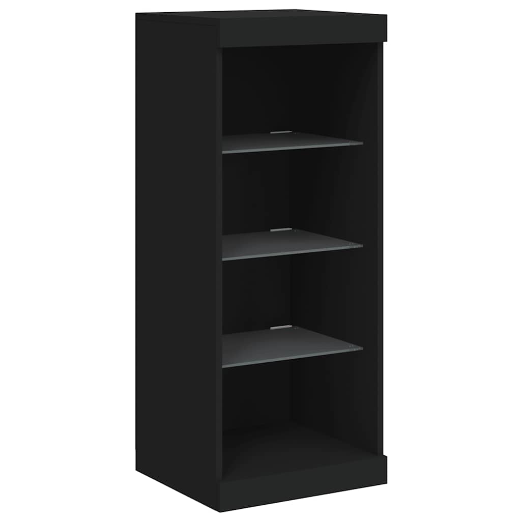 Sideboard mit LED-Leuchten Schwarz 41x37x100 cm