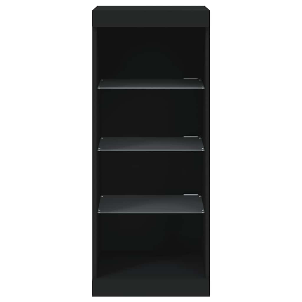 Sideboard mit LED-Leuchten Schwarz 41x37x100 cm