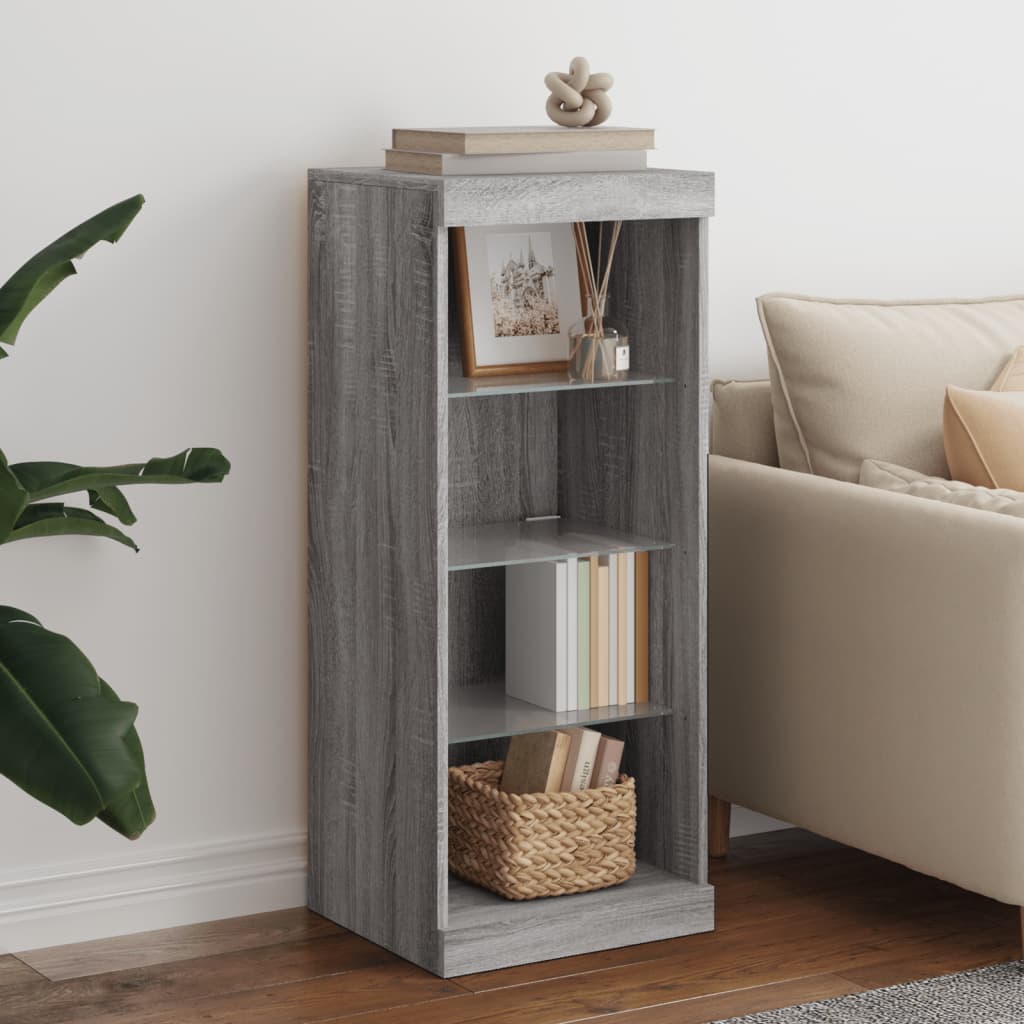 Sideboard mit LED-Leuchten Grau Sonoma 41x37x100 cm