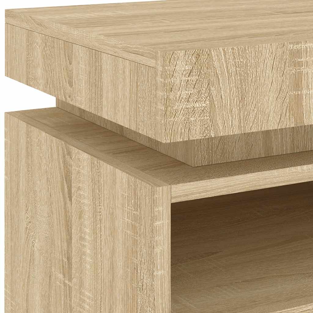 Nachttisch mit LED-Leuchten Sonoma-Eiche 40x39x48,5 cm