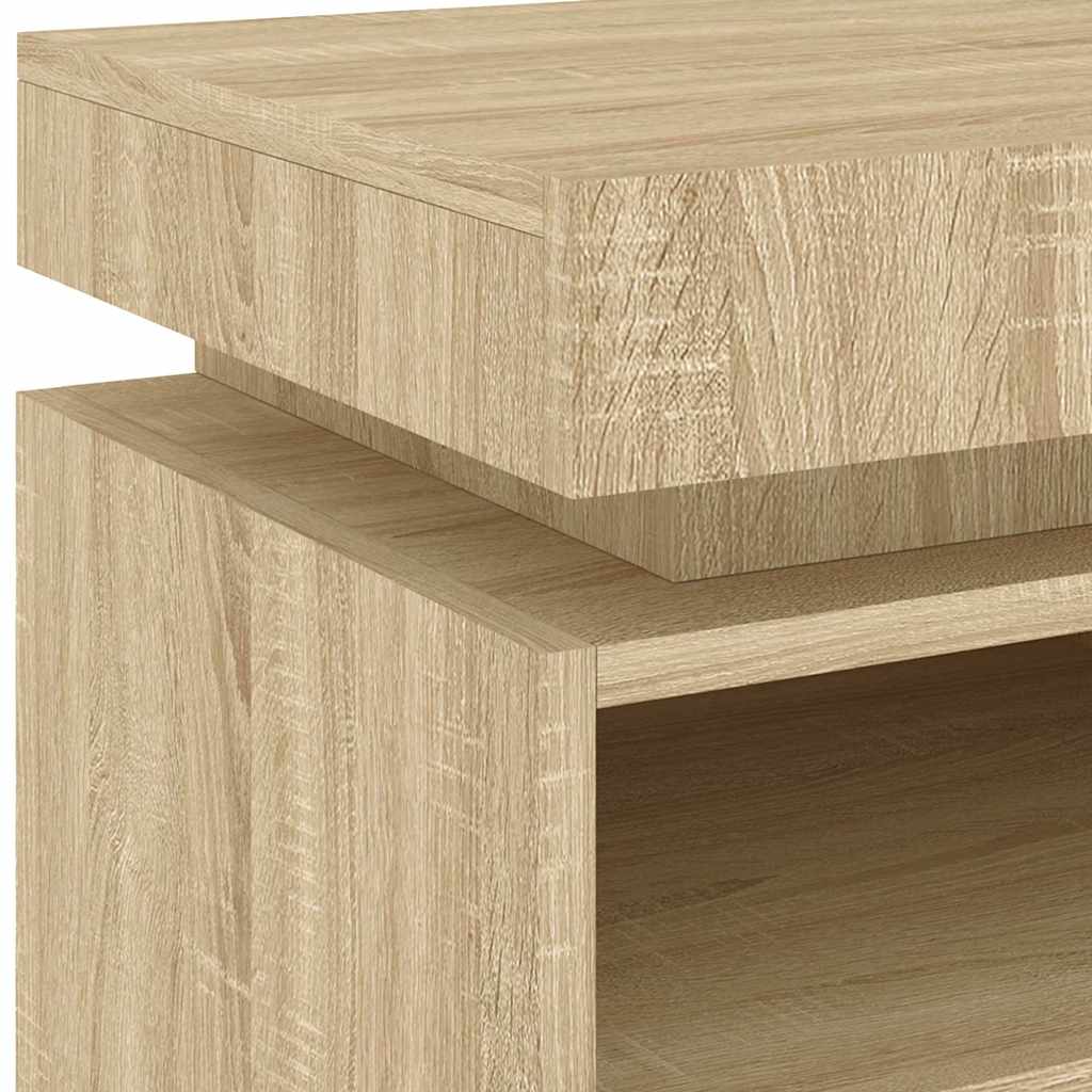 Nachttische mit LED-Leuchten 2 Stk. Sonoma Eiche 40x39x48,5 cm