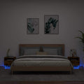 Nachttische mit LED-Leuchten 2 Stk. Räuchereiche 40x39x37 cm