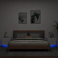 Wand-Nachttische mit LED-Leuchten 2 Stk. Weiß