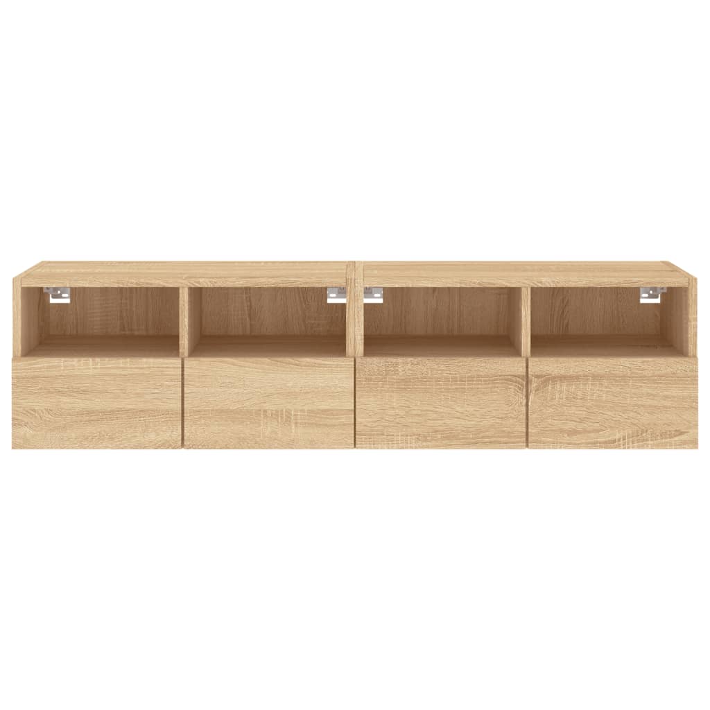 TV-Wandschränke 2 Stk. Sonoma-Eiche 60x30x30 cm Holzwerkstoff