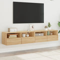 TV-Wandschränke 2 Stk. Sonoma-Eiche 80x30x30 cm Holzwerkstoff
