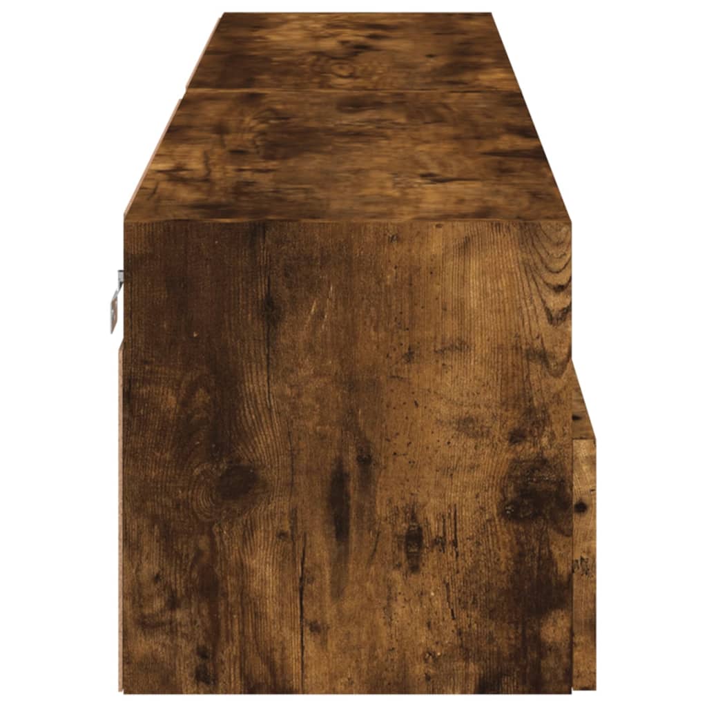 TV-Wandschränke 2 Stk. Räuchereiche 80x30x30 cm Holzwerkstoff