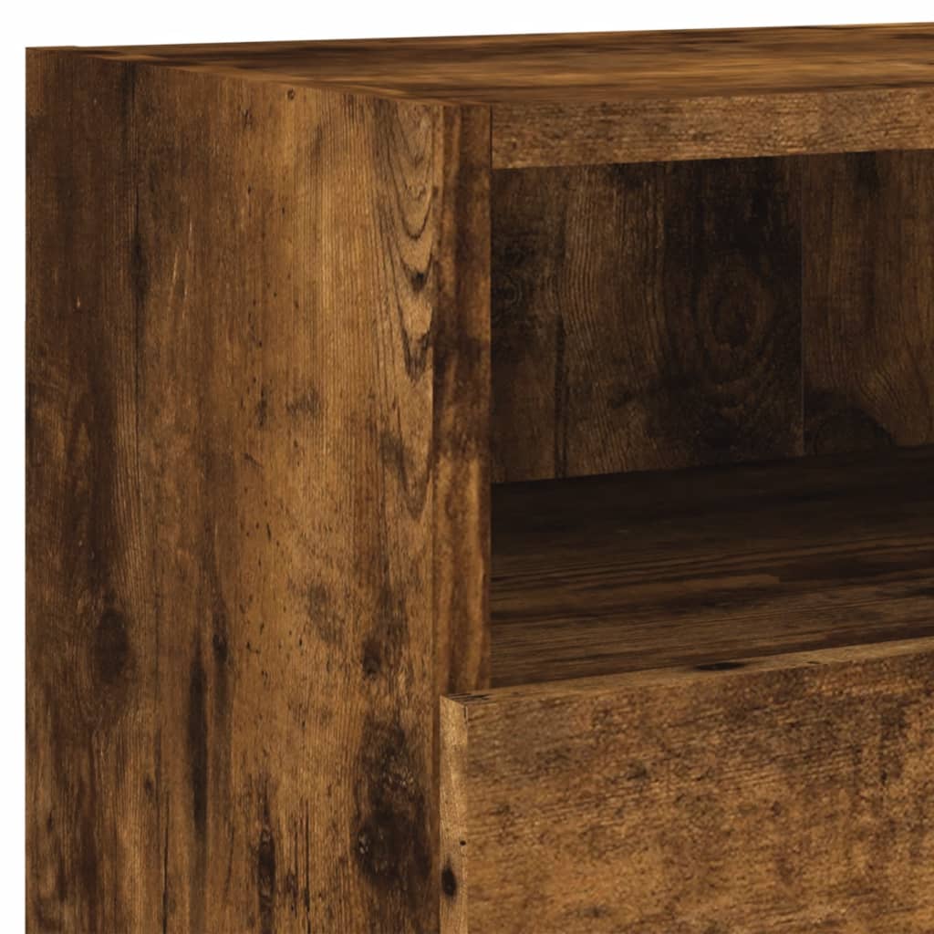 TV-Wandschränke 2 Stk. Räuchereiche 80x30x30 cm Holzwerkstoff