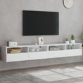 TV-Wandschränke 2 Stk. Weiß 100x30x30 cm Holzwerkstoff