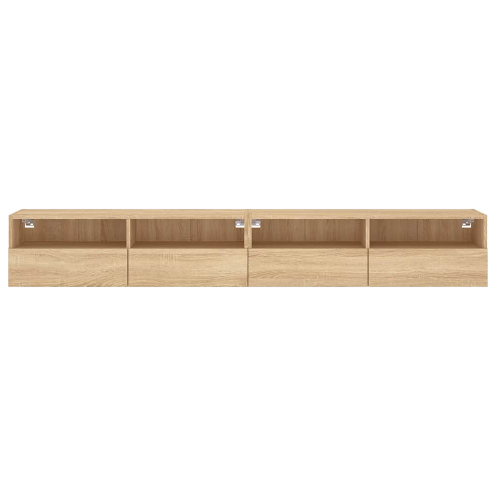 TV-Wandschränke 2 Stk. Sonoma-Eiche 100x30x30 cm Holzwerkstoff