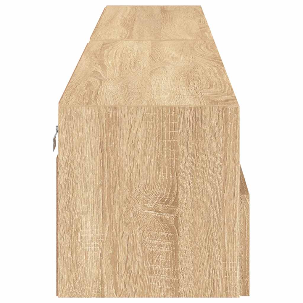 TV-Wandschränke 2 Stk. Sonoma-Eiche 100x30x30 cm Holzwerkstoff