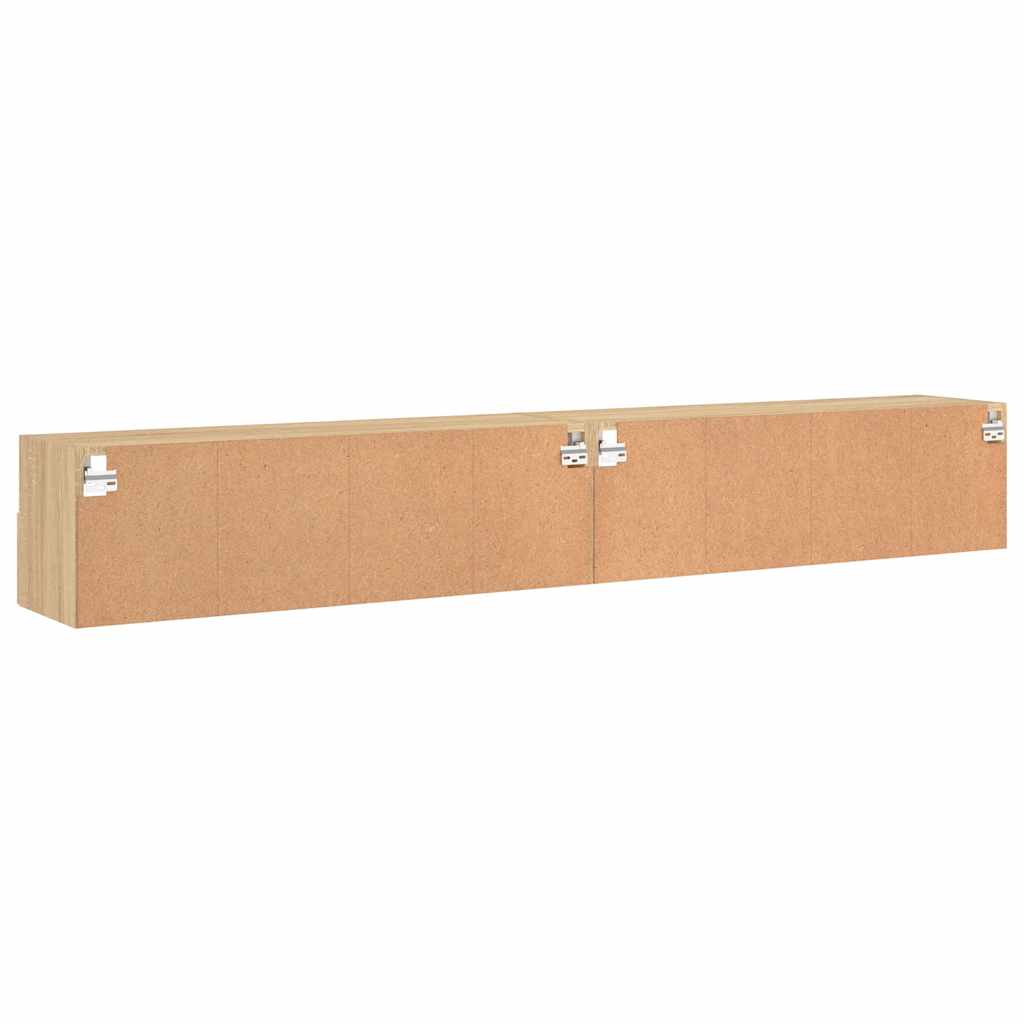 TV-Wandschränke 2 Stk. Sonoma-Eiche 100x30x30 cm Holzwerkstoff