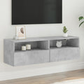 TV-Wandschrank Betongrau 100x30x30 cm Holzwerkstoff