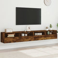 TV-Wandschränke 2 Stk. Räuchereiche 100x30x30 cm Holzwerkstoff