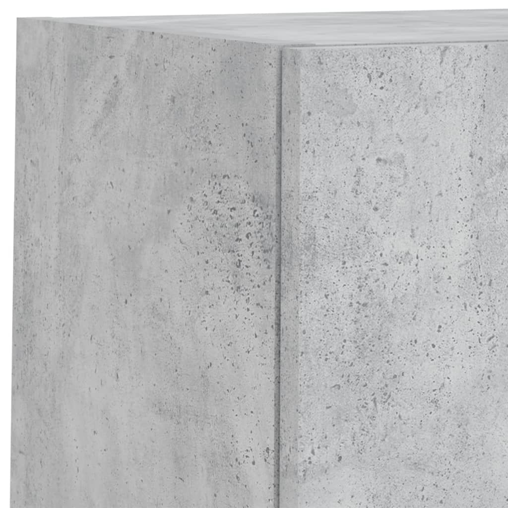 TV-Schränke mit LED-Leuchten 2 Stk. Betongrau 30,5x30x60 cm