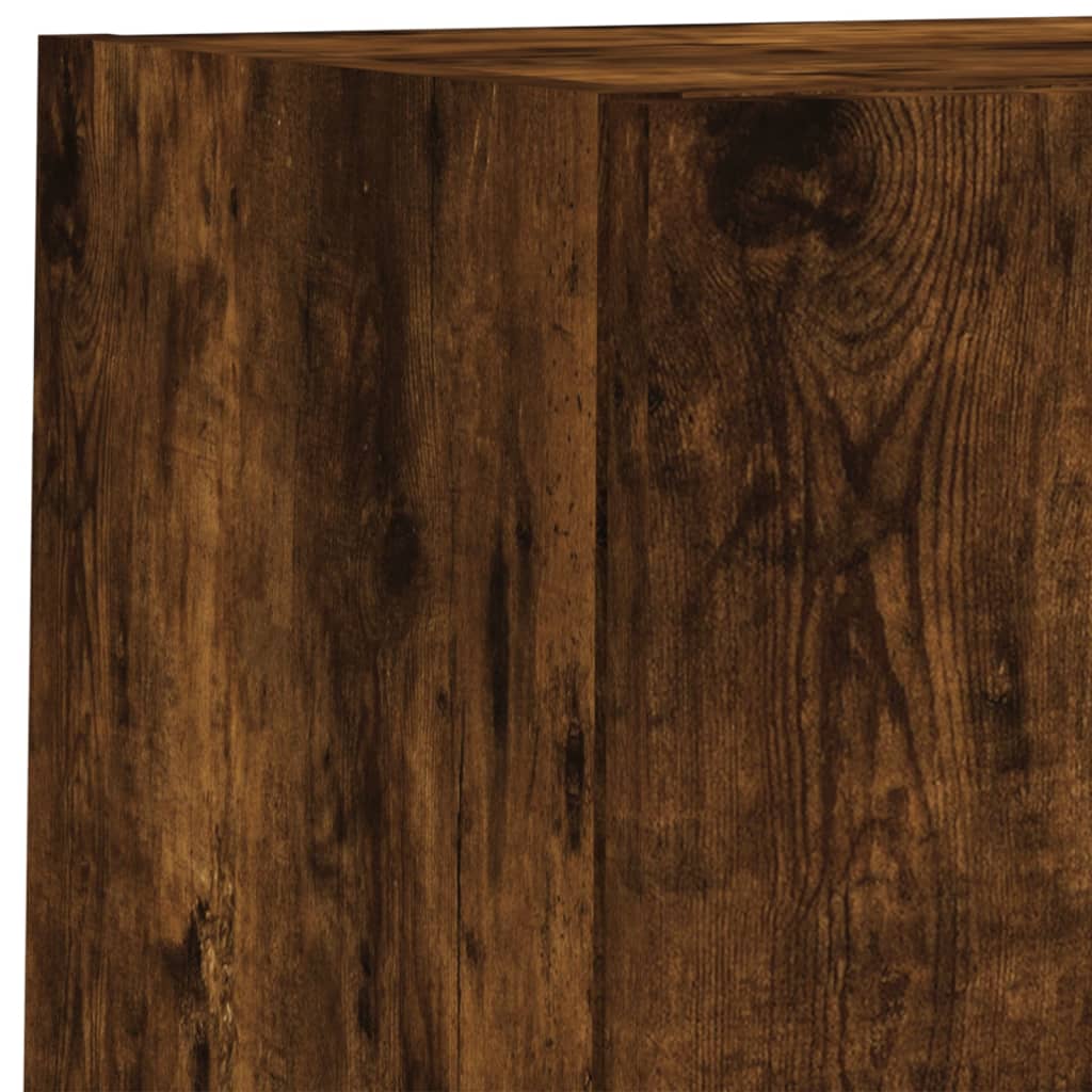 TV-Schränke mit LED-Leuchten 2 Stk. Räuchereiche 30,5x30x60 cm